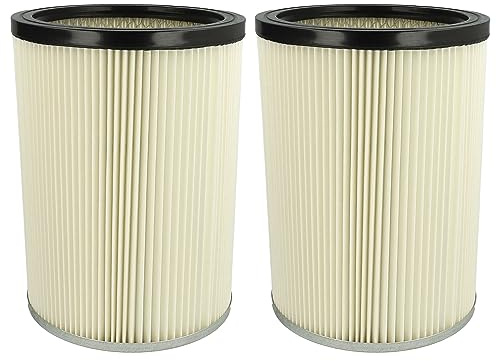 vhbw 2x Faltenfilter kompatibel mit Kärcher NT 801 B1 | NT 801 B1 S, NT 80/1 B1 M S, NT 993 I Staubsauger - Patronenfilter, Weiß