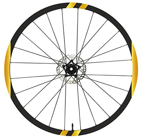 DualColorStampe Aufkleber kompatibel mit Focus Felgen 26 Zoll – 27,5 Zoll – 28 – 29 Zoll – Fahrrad MTB Bike Sticker Felgen MTB B0029 (28 – 29 Zoll, 91 Gold)