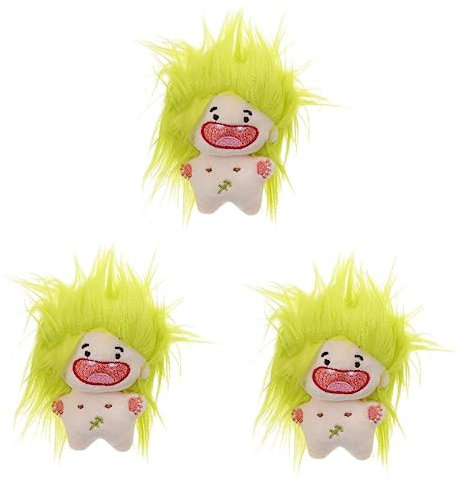Toyvian 3st Puppe Plüschiges Schlafkissen Plüsch Schlüsselanhänger Geschenktütenfüller Zu Ostern Weiche Rucksackverzierungen Plüsch-Troll-Ornament Mini-geschenktüten Plüschtier Sanft Kind