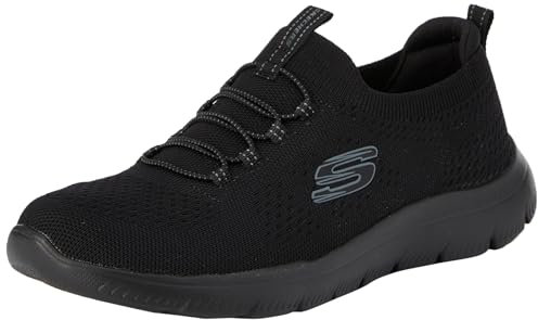 Skechers Womens Summits Top Player Sneaker, Black, 9 UK