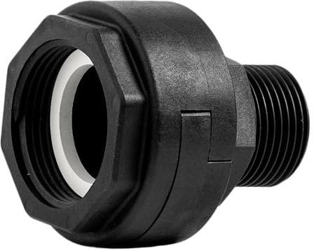 Verschraubung Kunststoff Überwurfmutter und Dichtung Kupplung Klemmverbinder QUICK RELEASE 1‘‘ AG x 1‘‘ IG PP-Fitting