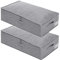 Under Bed Storage, 2 Pack Large Underbed Storage Boxes with Lids, Foldable Sturdy Under Bed Clothes Storage Drawer Organiser W/ 3 Handles, Ultra Thick Fabric Under Bed Storage Bag with Zip, 76x38x17cm