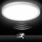 Oraymin LED Deckenleuchte mit Radar Bewegungsmelder, 18W 1800LM 4000K Lampe mit Bewegungsmelder innen, IP44 Deckenlampe Flach für Treppe, Balkon, Flur, Keller, Garage, Carport, ultradünn Ø 23*H2.4cm