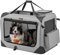 Feandrea Hundebox faltbar, Transportbox Hund, XL, Hundetasche, Oxford-Gewebe, Netzstoff, atmungsaktiv tragbar transportabel, Metallrahmen, mit Griffen, Taschen, 81 x 58 x 58 cm, rauchgrau PDC080G02