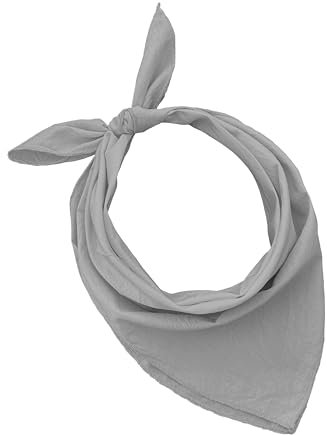Bandana aus 100% Baumwolle, 3/5/10er-Set, für Damen, Herren, Kinder, Unisex, einfarbig und/oder mit Paisley-Muster, Artikelnummer A644, dunkelgrau, Set 1 pz