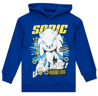 Sonic The Hedgehog Kapuzenpullover | Sonic Hoodie Kinder | Kapuzenpullover für Jungen | Blau | 140