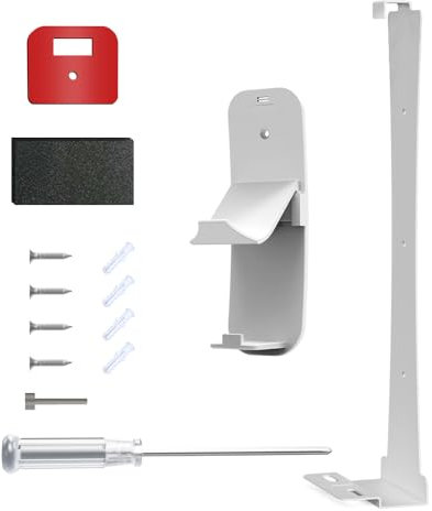 Szaerfa Wall Mount for Sony PS5 Slim,Wall Stand for Game Console and Controller Accessories,Wall Hanger Holder for PlayStation 5 Slim (Blanc)