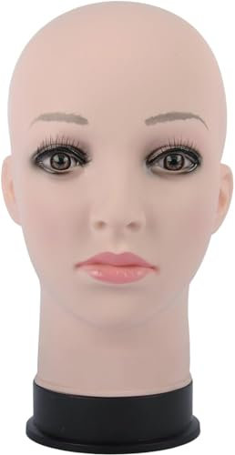 Raixleb Kopf für Perücken PVC Mannequin Kopf Modellkopf Ständer für Perücke Display im Schaufenster Perückenkopf Perücke Einnähen