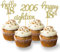 24 Pcs Glitter 18th Birthday Cupcake Toppers for Celebrating 18th Birthday Party Decorations for Eighteen Years Old Birthday Party Supplies (Gold2)