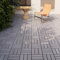 casa.pro Terrassenfliesen Alliste 10er Set Holzfliesen für Balkon 12 Lamellen 0,9 m² Outdoor Bodenbelag für Garten Klickfliesen Grau Balkonfliesen wetterfest Bodenplatten