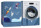 Housse de machine à laver et sèche-linge BaoT8YLu, imperméable, anti-poussière, anti-soleil, avec ouvertures frontales et fermeture éclair, pour machines à laver de 4,5 à 12 kg, disponible en A