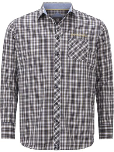 Jan Vanderstorm Herren Hemd Bjornman | lässiges langarm Karohemd, 100% Baumwolle mit Kentkragen, Brusttasche, Alltag & Freizeit kariert, große Größen L–7XL