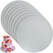 NAROSEBE 8 uds Soportes Redondos Plateados para Tartas de 30cm Base para Tartas 30 cm Bases Reutilizables Bandeja para Tartas Postres Cupcakes - Cartón Ecológico de 2mm Grosor, Estables y Decorativas