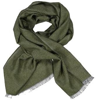 emilio adani Herren Herren Schal gemustert, Dunkelgruen, 37913, Dunkelgruen in Größe 111