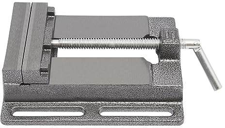 Schraubstock FüR Bohrmaschine,Bohrerschraubstock,Bohrmaschinen-Schraubstock,Mechaniker Tischplatte Klemmpresse Verriegelung,Zum Spannen Von Rundmaterialien (Schwarz, 5inch)