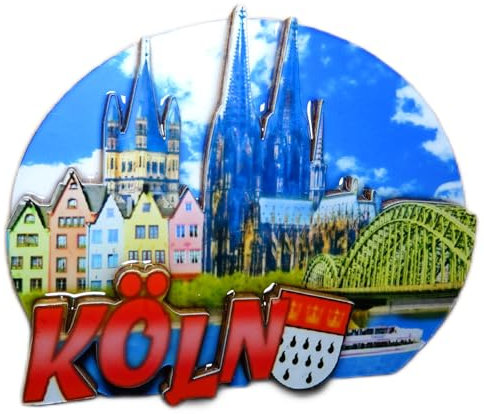 Souvenir Magnet Köln 8,5 x 7 x 1 cm Kühlschrankmagnet Stadt Deko GCG 719495