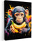 MuchoWow© Impression sur Toile Photo Peinture 30x40 cm Tableau Decoration Murale Chambre Salon Maison Deco Cuisine Singe - Graffiti - Coloré - Bananes - Moderne