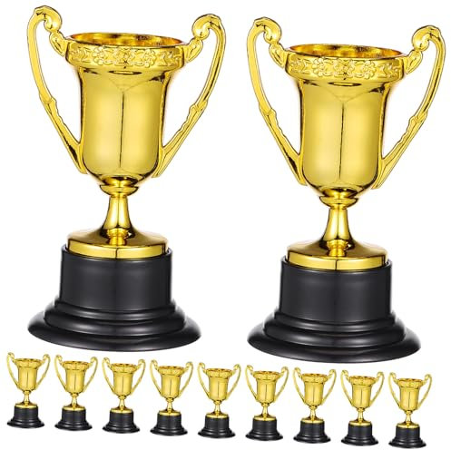FOYTOKI 12Pezzi Coppa per Premiazioni Trofei Creativi per Cerimonie Scolastiche Gadget Compleanno Economici per Vincitori e Ricompense