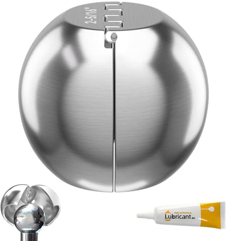 Clamshell - Stainless Steel Tow Ball Adapter Cover - Converts 2 Tow Ball to 2-5/16 - Universal Fit - Premium Hitch Accessory
