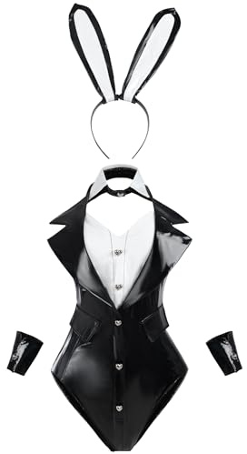 FCCAM Costume da coniglio, da donna, sakurajima, maggio, costume per cosplay, anime senpai Bunny Suit con orecchie