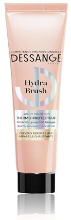 DESSANGE Hydra Brush Milk Brushing Thermo-Schutz für trockenes Haar, 140 ml | Angereichert mit Hyaluronsäure und Rosenöl, pflegt intensiv, stärkt die Haarfaser, erleichtert das Styling