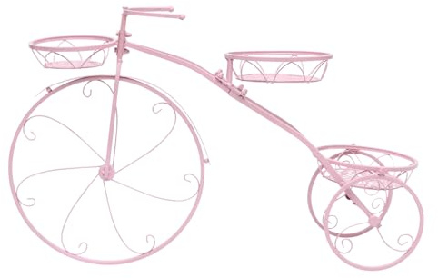 BCOATH Porta Fioriere Bicicletta in Ferro Creativo Scaffale Multi-Livello per Piante da Interno e Balcone Design Compatto per Vasi Multipli Supporto Decorativo per Giardino e Ufficio