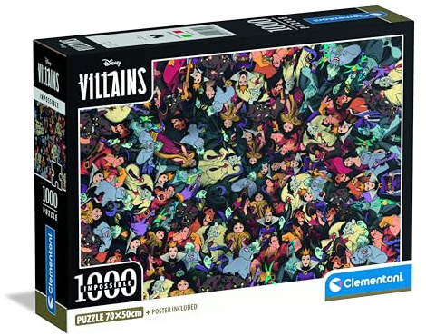 Clementoni Disney Villians Puzzle 1000 Teile | Puzzle Erwachsene in 70 x 50 cm - Puzzle Erwachsene anspruchsvoll von Clementoni 37518
