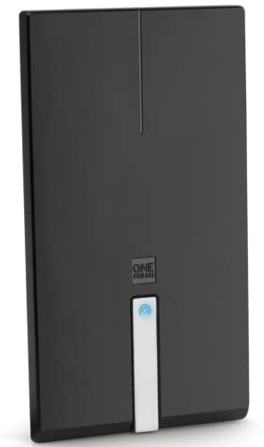 One For All Amplified Indoor Digital TV Aerial SV9425 - Ready to receive Freeview and Analogue TV Signals within a range of 15 miles - Full HD Ready – Premium HDTV Antenna – UHF/VHF - black
