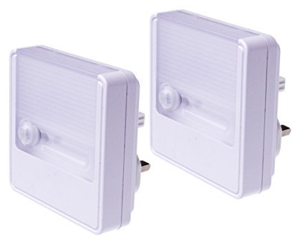ANSMANN Motion Detector & Twilight Sensor Night Light Plug, Pack 2