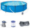 Bestway Steel Pro Max Pool Set 366x76 cm, Frame Pool rund im Set, inklusive Filterpumpe und Getränkehaltern