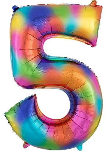 Amscan 3853501 S/Shape: 5 Rainbow Splash