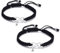 2x Personalisierte geflochtene Partnerarmbänder Edelstahl Infinity Unendlich Zeichen Unendlichkeits-Zeichen mit Buchstabe Partnerarmband Buchstabenarmband Liebe Armband Verstellbar Kordel Initialen