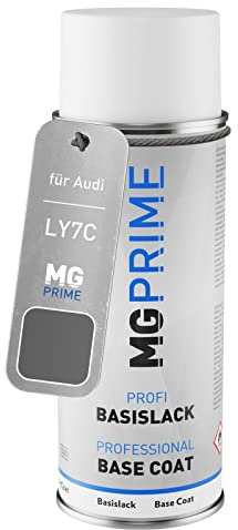 MG PRIME Peinture voiture Bombe aérosol pour Audi LY7C / Y7C / T3 Nardograu/Nardo Grey de base de 400ml