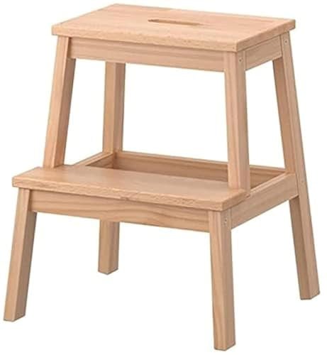 IKEA Tritthocker Bekväm Trittstufe aus Massivholz Buche - 50cm hoch, 43cm breit, 39cm tief - mit Eingriff