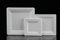 Générique Assiettes écologiques carrées blanches en bagasse pulpe de canne à sucre, plusieurs tailles disponibles, pour les particuliers et professionnels (50, 20cm*20cm)