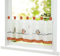 ESLIR Scheibengardine Landhaus Bistrogardine mit Schlaufen Küche Gardinen Transparent Vorhänge Voile Kurzgardine Bestickt Terrakotta HxB 45x120cm 1 Stück