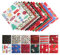 FINDIR 12pcs Stoff Baumwolle Weihnachten Patchwork Stoffe Paket 50x50cm Weihnachten Baumwollstoff Weihnachten Meterware Stoffe zum Nähen für Weihnachtsdekoration Quilten DIY Basteln Handwerken