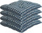 NYVI Stuhlkissen 38x38 cm ComfySeat Blau Weiß kariert 4er Set - Sitzkissen mit 6 cm Comfort Sitzpolster - Indoor & Outdoor - Gartenstuhlkissen aus Baumwoll-Mischgewebe - ÖkoTex 100