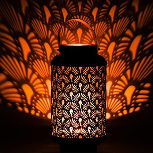 Marrakesch orientalische Laterne Windlicht 30cm | Laternen für Draußen Braga klein als Dekoration