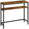 HOOBRO Console Table with Adjustable Shelf, 80 cm Slim Hallway Table, 2 Tier Slim Sofa Table with Storage Shelf, for Living Room, Hallway, Office, Industrial, Sturdy, Rustic Brown EBF25XG01