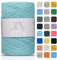 Makromecity, Cotton Macrame Cord 2mm x 195 Yards (590 feet) 2mm Recycled Cotton Crochet Yarn for Macrame Art & Crafts for Wall Hangings, Bags, Underplate, Rug (25 Colors Available) (Mint)