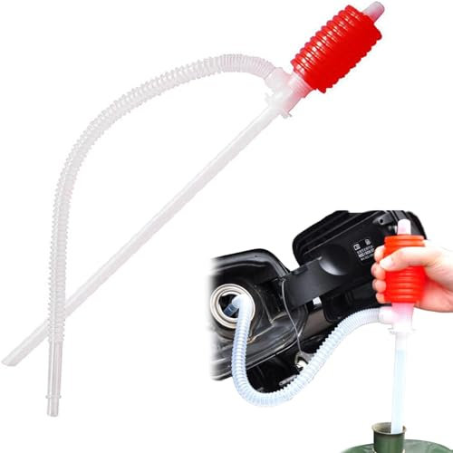 Gcffom Pompa Aspira Liquidi Manuale a Sifone, Portatile per Uso Estensivo, Trasferimento Combustibile Dell'automobile, Olio, Benzina, Gas, Petrolio