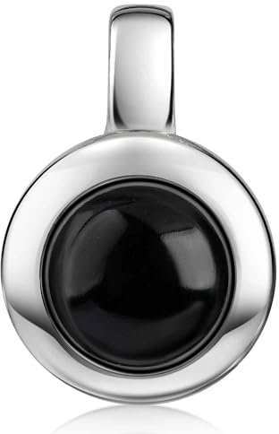 Materia Onyx Anhänger Silber 925 Damen schwarz KA-38-Onyx