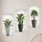 FANNAS 3D Wandtattoo 22 * 43CM Vase Grün Wandtattoo Wohnzimmer Vasen Selbstklebend Realistische Wandsticker Wandaufkleber Pflanzen Effekt,für Schlafzimmer,Wohnzimmer + Dekoration