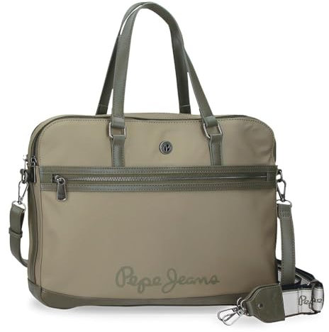 Pepe Jeans Corin Laptoptasche, Grün, 40 x 30 x 5 cm, Polyester und PU von Joumma Bags, grün, Talla única, Laptoptasche