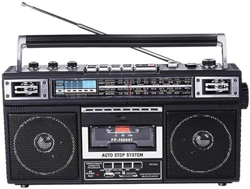 MNBVH Portable Bluetooth Cassette Player, Retro Radio And Recorder, Supports 3-band Radio, Am/fm Receiver Internet Radio, Supports Tf Card/usb Playback And Bluetooth