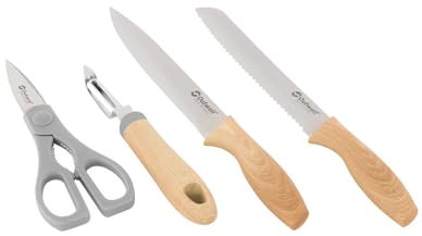 Outwell Chena Messerset mit Schäler und Schere braun Gr. Einheitsgröße