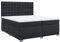 vidaXL Boxspringbett, Bett mit Matratze Kopfteil LED, Polsterbett Doppelbett für Schlafzimmer, Bettgestell mit Lattenrost, Schwarz 200x200cm Kunstleder