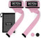 DEYOU Zughilfen für schmale bis mittlere Handgelenke. Profi Wrist Lifting Straps für Frauen und Männer, Krafttraining, Bodybuilding, gepolstert aus Baumwolle. Gym Zubehör für Fitness (rosa)
