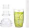 Juego de coctelera, juego de coctelera de 1000 ml, colador de cóctel con martillo de limón, botella de coctelera transparente con báscula y colador, juego de coctelera para herramientas de cocina de b